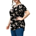 thumbnail image 3 of a.Jesdani Women's Plus Size Tunic Tops Short Sleeve V Neck Casual Blouses M-4X, 3 of 10