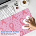 thumbnail image 4 of Long Mouse Pads for Desk,Pink Breast Cancer Ribbon Floral Pattern Desk Mats on Top Of Desks, Desk Mouse Pad Extra Large with 3mm Non-Slip Base and Stitched Edge for Gaming,Office,Work,Home 31.5x15.7in, 4 of 5