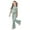 O-Light Green, variant on Rhuody Outfits For Girl Crewneck Joggersuit Short Sleeve Solid Color Top Flared Pants Trend Springs Clothes Black 9-10 Years