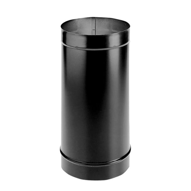 DuraVent DuraBlack 6DBK-12 6 Inch Steel Single Wall Interior Stove Pipe, Black