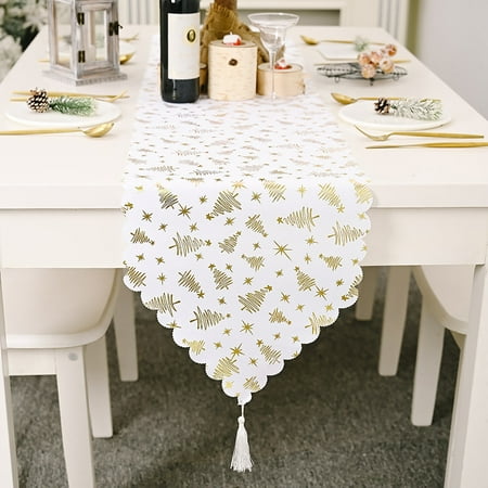 

Christmas Table Decoration Flag Shaped Tablecloth Dinner Decoration