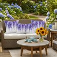 thumbnail image 6 of Outdoor Pillow Cover Wisteria Floral Set of 2 Waterproof Throw Pillowcases Purple Leaf Decorative Patio Furniture Pillows for Couch Garden Indoor & Outdoor Use, 6 of 9
