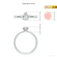 thumbnail image 5 of ANGARA Natural 0.71 Ct. Diamond Solitaire Engagement Ring in Sterling Silver for Women (Ring Size: 9.5), 5 of 10