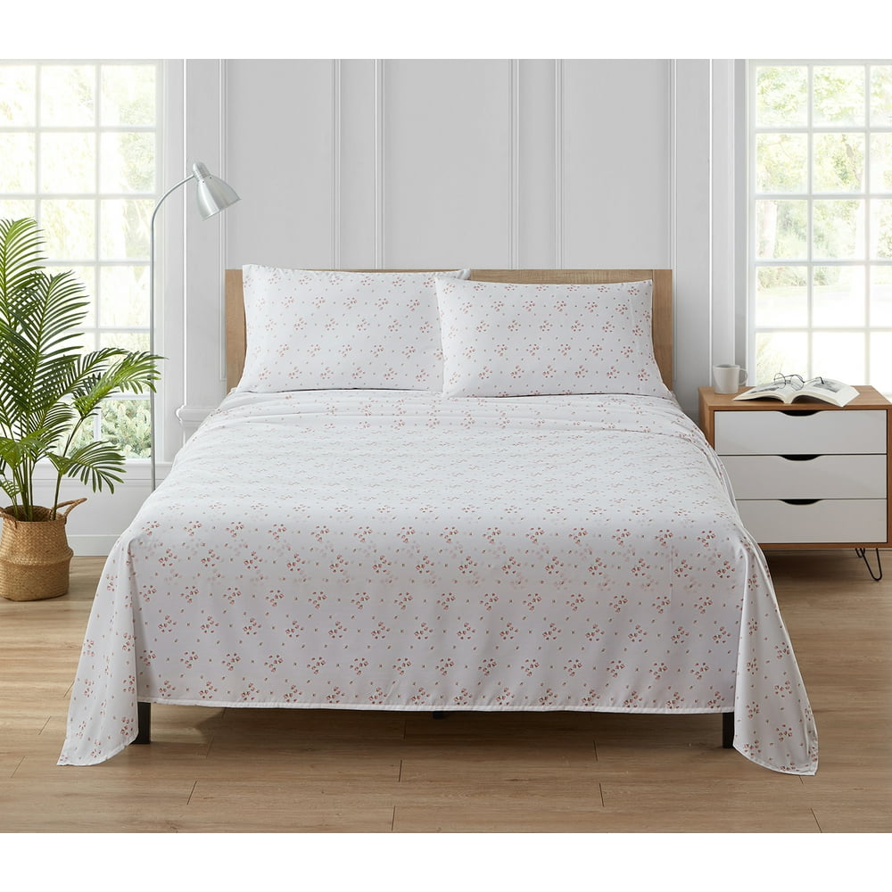 Simply Shabby Chic Sprinkles Floral Sheet Set, Multicolor, Queen, 4