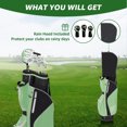 thumbnail image 6 of XDriveMax 10 Pieces Complete Womens Golf Clubs Set Right Hand for Female Includes Stand Bag with Rain Hood, 1#Driver 3#Wood #5 Hybrid,with 3 Head Covers, 6# 7# 8# 9# PW# Irons and Putter Green, 6 of 7
