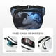 thumbnail image 5 of Fotbe Black And Blue Lightning Dragon Cangurera Cuadrada con Estampado de Doble Capa, Bolsa de Cintura Ajustable Mini para Hombres y Mujeres, 5 of 9
