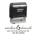 thumbnail image 1 of Printtoo Personalized Black Self Inking Getting Married Stamp Custom Wedding Favor Rubber Stamper -58 x 22 mm, 1 of 6