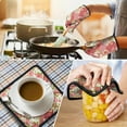 thumbnail image 4 of Pioneer Flower Kitchen Oven Mitt and Pot Holder Sets 2 Pcs for Baking, Cooking and Grilling, Heat Resistant Up To 392 °F, 4 of 7