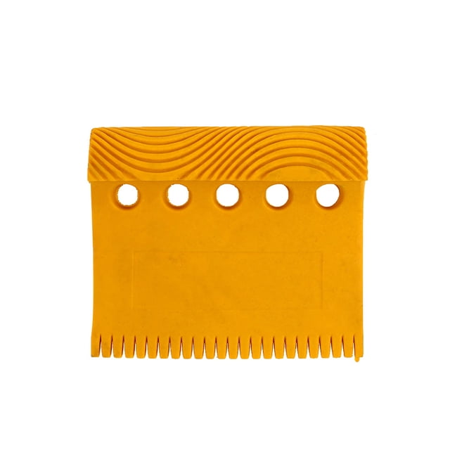 Amdohai Rubber Wood Grain Pattern Tool Five Holes Yellow DIY Wall Painting Hand Tool