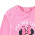 thumbnail image 4 of Disney Baby Girls Minnie Mouse UPF 50+ Rash Guard, Bikini Bottom, & Hat (Girls), 3 Piece Set, Sizes 12M-24M, 4 of 6