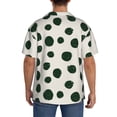 thumbnail image 3 of Fotbe Abstract Green Polka Dot Camisa Estampada de Manga Corta para Hombre, Casual de Verano, Estilo Playero, Sin Arrugas-Small, 3 of 5