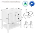 thumbnail image 2 of Eclife 30" Freestanding Bathroom Vanity Set with Vessel Sink, Faucet and Drain, 2 of 10