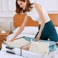 thumbnail image 4 of Oggfader 3 Sizes Travel Packing Cubes, White Eco-Friendly Cloth Organizer Bags for Luggage, Underwear & Cosmetics - Space Saving, Breathable, 4 of 7