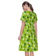 thumbnail image 2 of Bixox Women's Short Sleeve Summer Dress Loose Swing Knee Length Dresses with Pockets-St. Patrick's day, 2 of 7