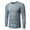 Gray, variant on Mens Shirts Long Sleeved Button Round Neck Solid Color Irregular T-shirt,Blouse for Men Gray M
