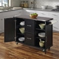 thumbnail image 4 of Homestyles Dolly Madison Wood Kitchen Cart in Black, 4 of 33