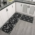 thumbnail image 2 of Black White Gothic Skull Butterfly Moon Pattern Kitchen Rugs Sets Of 2,Anti Fatigue Kitchen Mat Rugs Non Slip Washable,Decorative Kitchen Floor Mats for Kitchen,Sink,Laundry,17"x30"+17"x47", 2 of 7