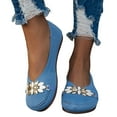 thumbnail image 3 of Sngxgn Women's Flats Shoes Ballet Flats Comfortable Flats Dressy(Blue,41), 3 of 8