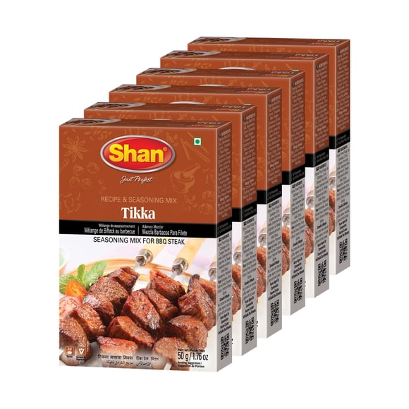 Shan Tikka (Boti) Masala Premium, 50 g (Lot de 6)