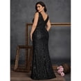thumbnail image 6 of AURA Plus Size Evening Dress Sequin Sleeveless Slim Fit Party Long Skirt Polyester Women Sizes 0XL-4XL, 6 of 7