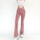 thumbnail image 3 of MKLEKYY Leggings de cintura alta para mujer, calados, acampanados, para yoga y fitness, informales, modernos, para entrenamiento, 3 of 4
