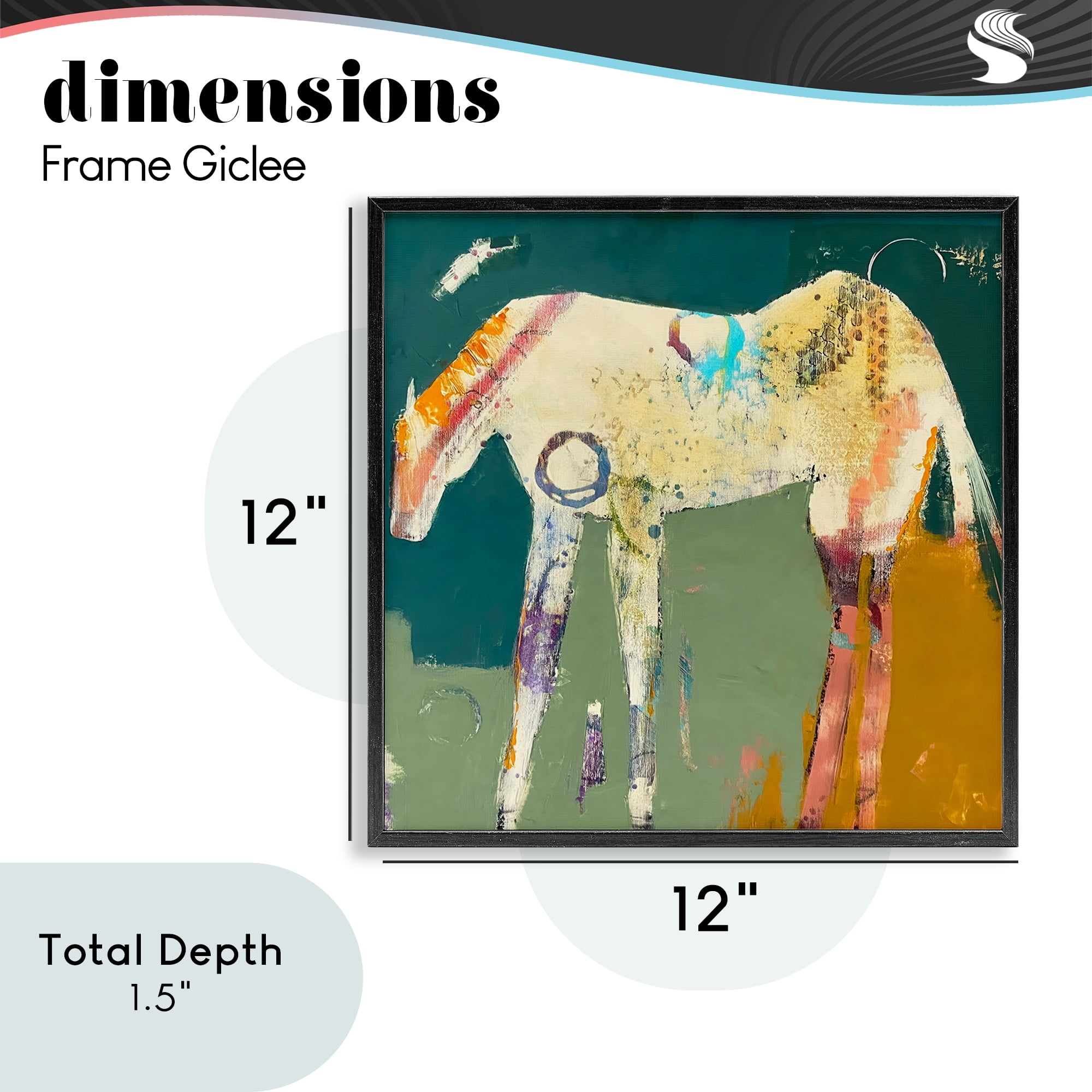 Into The Mystic Horse Black Framed Giclee Art, design by Dianna Fritzler