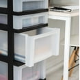 thumbnail image 4 of IRIS 6-Drawer Plastic Storage Cart with Organizer Top and Wheels, Clear/Black, 4 of 7