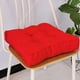 thumbnail image 2 of Xiao Hua Cojín cuadrado acolchado de lino sintético para silla, suave y sólido, cómodo para la oficina, el hogar o el coche, 50 x 50 cm, color rojo, 2 of 4