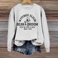 thumbnail image 2 of Venzia Women Halloween Crewneck Sweatshirt, Black Long Sleeve Pullover Top, Casual Fall Graphic Sweatshirt, 2 of 4