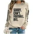 thumbnail image 4 of WEAIXIMIUNG Chandail Camouflage Femme Décontracté Léger Col Rond Chandails Manches Longues Graphique Football Imprimé Chandail Chandails Blouse Haut, 4 of 4