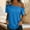 A_ Blue, variant on Women's Cold Shoulder Buckle Strap Short Sleeve Top Moss Olive Tone Solid Loose Curved Hem Casual Tunic Blue M
