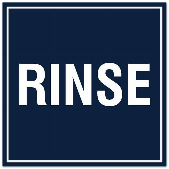 Signs ByLITA Square Rinse Sign - Easy Installation | Durable Material (Red) - Large