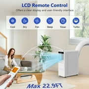 Lcxmtv 12000 BTU Ashare Portable Air Conditioner for Room up to 500 Sq. ft, 3-in-1 Portable AC Unit with Cool, Dehumidifier & Fan, Backlit Remote, 24H Timer, Auto & Sleep Mode