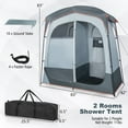 thumbnail image 3 of Spaco 2 Rooms Oversize Privacy Shower Tent with Removable Rain Fly and Inside Pocket-Gray, Beach Tent, Easy Pop Up Beach Shade Beach Tent, Sun Shelter Instant Portable Beach Tent Umbrella, 3 of 9