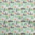 thumbnail image 1 of oneOone Silk Tabby Sea Green Fabric Travel Sewing Material Print Fabric By The Yard 42 Inch Wide, 1 of 4