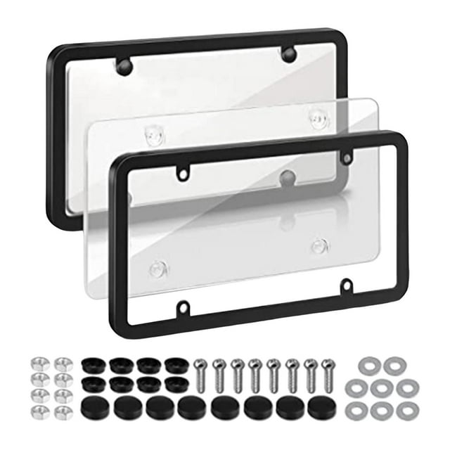 Universal Frame, Number Plate, with Screws, 6Inchx12inch Auto Accessory for Auto Front and Rear Car Tags Vehicles , White