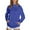01-Blue, variant on BiZtdJrK Mock Neck Hoodie Women Basic Solid Long Sleeve Sweatshirts with Pockets Lightweight Casual Athletic Hooded Pullover Brown XL