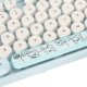 thumbnail image 2 of M Buder Teclado y Ratón Inalámbrico Combo Retro 104 Teclas Azul 2.4GHz, 2 of 9