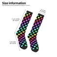 thumbnail image 2 of Naloa Rainbow Hearts Thigh High Socks Extra Long Stretchy Sock Women Over Knee High Opaque Stocking Daily Wear, 2 of 6