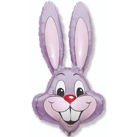 37" Light Pastel LILAC PURPLE Rabbit Bunny Head Shaped Easter Basket Gift Stuffing Gift Baby Foil Mylar Balloon