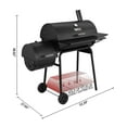 thumbnail image 5 of Royal Gourmet 30" CC1830S Steel Charcoal Grill with Offset Smoker, 5 of 12