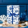 thumbnail image 5 of Fish Wrapping Paper Roll - Mini Roll - 17 Inch x 16.5 Feet - Blue Fish Theme Ocean Wrapping Paper for Baby Shower, Kids Boy Girl Birthday, Beach Wedding, 5 of 14