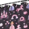 thumbnail image 3 of Fantasy Princess Unicorn Pattern Shower Curtain 84"x72" ,Bathroom Decorative Shower Curtains Set with 12 Hooks,Modern Waterproof Washable Shower Curtain, 3 of 6