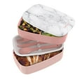 thumbnail image 1 of Bentgo Classic - All-in-One Stackable Bento Lunch Box Container - Modern Bento-Style Design Includes 2 Stackable Containers, Built-in Plastic Utensil Set, and Nylon Sealing Strap (Blush Marble), 1 of 4