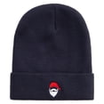 thumbnail image 5 of Santa Ornament Embroidered 12 Inch Long Knitted Beanie - Navy OSFM, 5 of 5