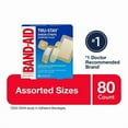 thumbnail image 1 of Band-Aid Tru-Stay Sheer Strips Comfort-Flex Adhesive Bandages, Assorted Sizes, 80 Count, 1 of 4