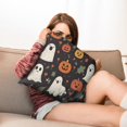 thumbnail image 6 of Halloween Pumpkin Ghost Throw Pillow Cases Ghost Boo Pillow Cases Sofa Bed Throw Cushion Cover for Living Room Decoration,18x18 Inch (2Pcs), 6 of 6