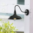 thumbnail image 2 of GOALPLUS 2 Pack Outdoor Gooseneck Light for Farmhouse, 10" Dome Black Exterior Barn Lights for Porch, 2 of 10