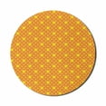 thumbnail image 1 of Star Mouse Pad for Computers, Small Large Star Pattern in Vivid Color Starry Night Sky Polka Dot Ornament Print, Round Non-Slip Thick Rubber Modern Mousepad, 8" Round, Yellow Orange, by Ambesonne, 1 of 2