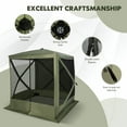 thumbnail image 6 of Costway 6.7 FT x 6.7 FT 4-Panel Pop up Camping Gazebo Quick-Set with 2 Sunshade Cloths Green, 6 of 12